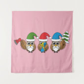 Drie grappige kerstkoepels wandkleed (Voorkant)