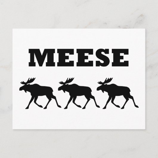 Drie Grappige Meese Briefkaart (Voorkant)