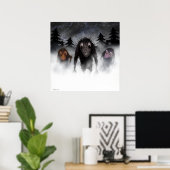 Drie grappige monstertrollen poster (Thuiskantoor)