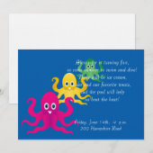 Drie grappige octopieën kaart (Voorkant / Achterkant)