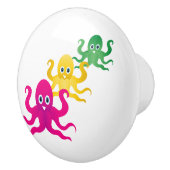 Drie grappige octopussen keramische knop (Rechts)
