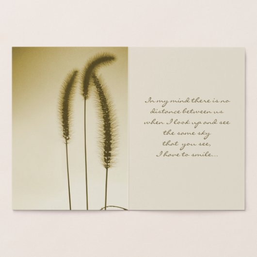 Drie Grass Head Silhouette Thinking You Gold Folie Kaarten (Binnen)