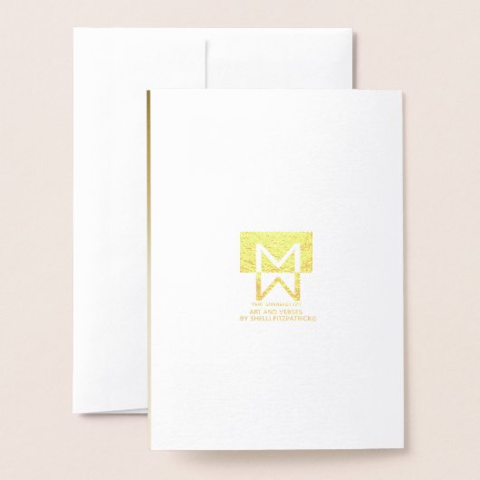 Drie Grass Head Silhouette Thinking You Gold Folie Kaarten (Met envelop)