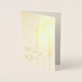 Drie Grass Head Silhouette Thinking You Gold Folie Kaarten (Voorkant)