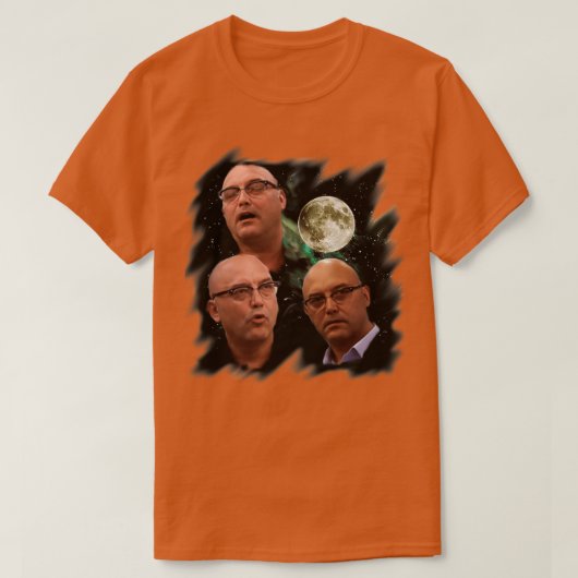 Drie Gregg Wallace Moon T-shirt (Design voorkant)