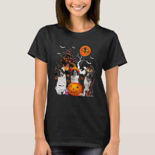 Drie Grenskolonies Halloween Mummy Scary Witch T-shirt