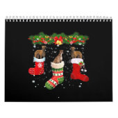 Drie Greyhound Dog in Sock-kerstkerstkerstkerstker Kalender (Hoes)