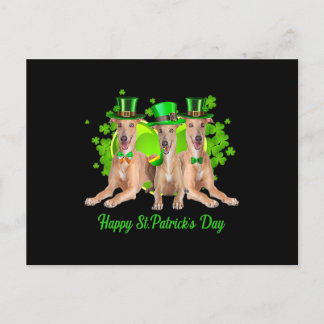 Drie Greyhound Dogs Happy Stpatricks Day Gift Feestdagenkaart