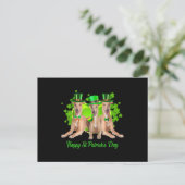 Drie Greyhound Dogs Happy Stpatricks Day Gift Feestdagenkaart (Staand voorkant)