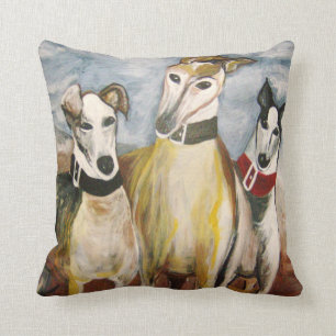Drie Greyhounds Kussen