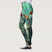 Drie griezelige clowns schedel angst ontwerp leggings (Links)