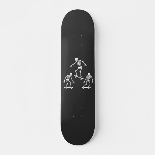 Drie griezelige skelet Halloweenschaatsboard Persoonlijk Skateboard (Voorkant)
