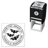 Drie griezelige vliegende vleermuizen Bibliotheek  Zelfinktende Stempel (In situ)