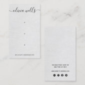 Drie Grijze 3Grijze Manuscript die Vertoning Holde Visitekaartje (Voorkant / Achterkant)