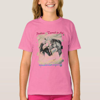 Drie grijze paarden met puntrand t-shirt