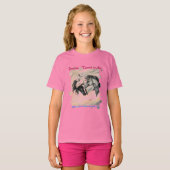 Drie grijze paarden met puntrand t-shirt (Voorkant volledig)
