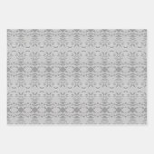 Drie Grijze Patroon Sheet Fancy Gift Wrap Inpakpapier Vel (Voorkant 3)