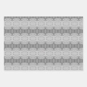 Drie Grijze Patroon Sheet Fancy Gift Wrap Inpakpapier Vel (Voorkant)