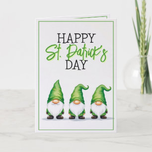 Drie grillige groene kabouters op St Patrick's Day Kaart