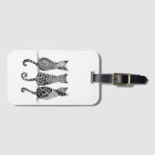 Drie grillige katten bagagelabel (Voorkant (horizontaal))