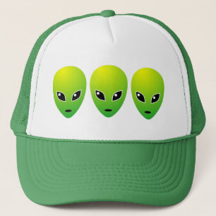 Drie groene Aliens - Gepersonaliseerd Trucker Pet