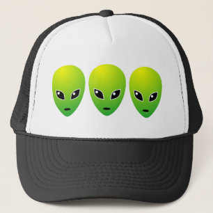 Drie groene Aliens Trucker Pet
