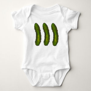 Drie groene Dills Kosher Dill Pickle Pickles Romper