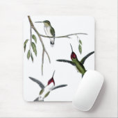 Drie Groene Hummingvogels Muismat (Met muis)