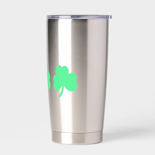 Drie Groene Klaver Drie-eenheid Geïsoleerde Drinkbeker (Links)