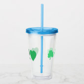 Drie Groene Klavertje Drie-eenheid Acryl Drinkbeker (Rechts)
