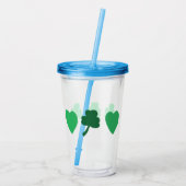 Drie Groene Klavertje Drie-eenheid Acryl Drinkbeker (Achterkant)