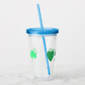 Drie Groene Klavertje Drie-eenheid Acryl Drinkbeker (Links)