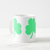 Drie Groene Klavertje Drie-eenheid Koffiemok (Voorkant links)