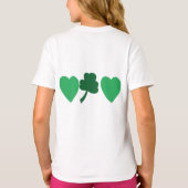Drie Groene Klavertje Drie-eenheid T-shirt (Achterkant)
