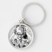 Drie Groene Lantaarns Comic Hoesje, zwart en wit Sleutelhanger (Voorkant)