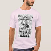 Drie Groene Lantaarns Comic Hoesje, zwart en wit T-shirt (Voorkant)