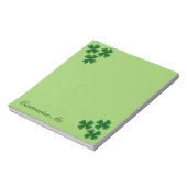 Drie groene shamrocks notitieblok (Linkerzijde)