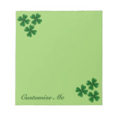 Drie groene shamrocks notitieblok (Voorkant)