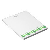 Drie groene Waterverf Polka Dot Trees Notitieblok (Schuin)