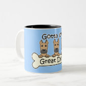 Drie Grote Denen Tweekleurige Koffiemok (Voorkant links)