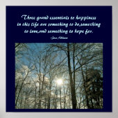 Drie grote essentie voor geluk ...Poster Poster (Voorkant)