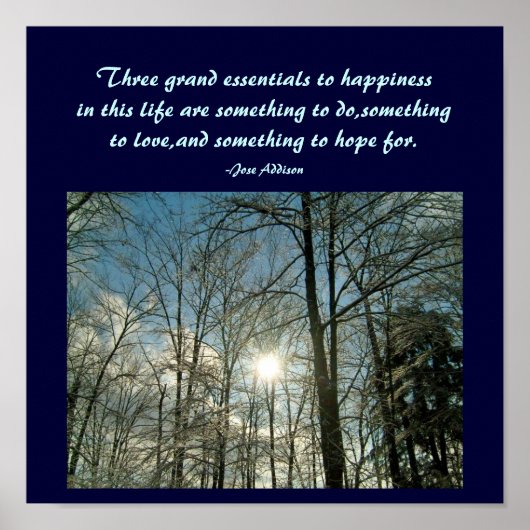 Drie grote essentie voor geluk ...Poster Poster (Voorkant)