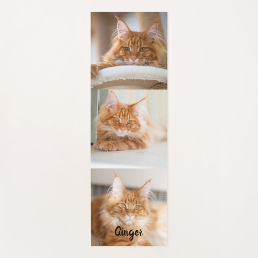 Drie grote vierkante fotocollage yogamat (Voorkant)