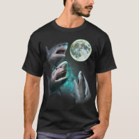 Drie grote witte haaienhowl bij Moon 3 Wolfs Funn