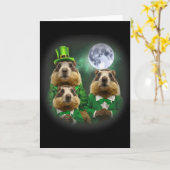 Drie Groundhog Maand 3 Groundhog Day Hoofd St Patr Kaart (Gele Bloem)