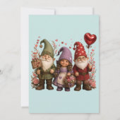 Drie Grumpy Gnoom 3e Verjaardagsfeestje Kaart (Achterkant)