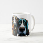 Drie grumpy honden met komische swag koffiemok (Voorkant rechts)