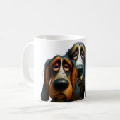 Drie grumpy honden met komische swag koffiemok (Voorkant links)