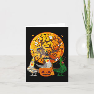 Drie Halloween-artikelen als heks-mummie-zombielie Kaart