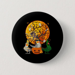 Drie Halloween-artikelen als heks-mummie-zombielie Ronde Button 5,7 Cm
